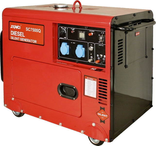 Дизельный электрогенератор Senci SC7500Q 230V 6000W в шумозащитном кожухе SC7500Q фото