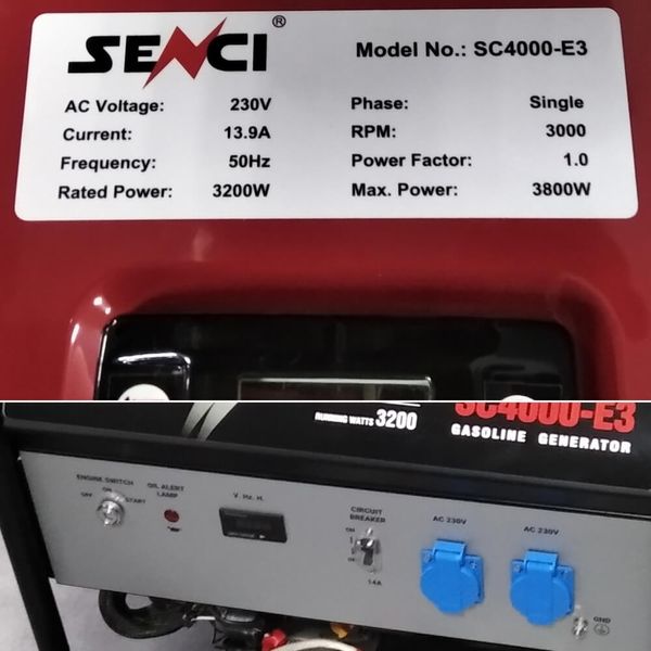 Бензиновый генератор Senci SC4000-E3 SC4000-E3 фото